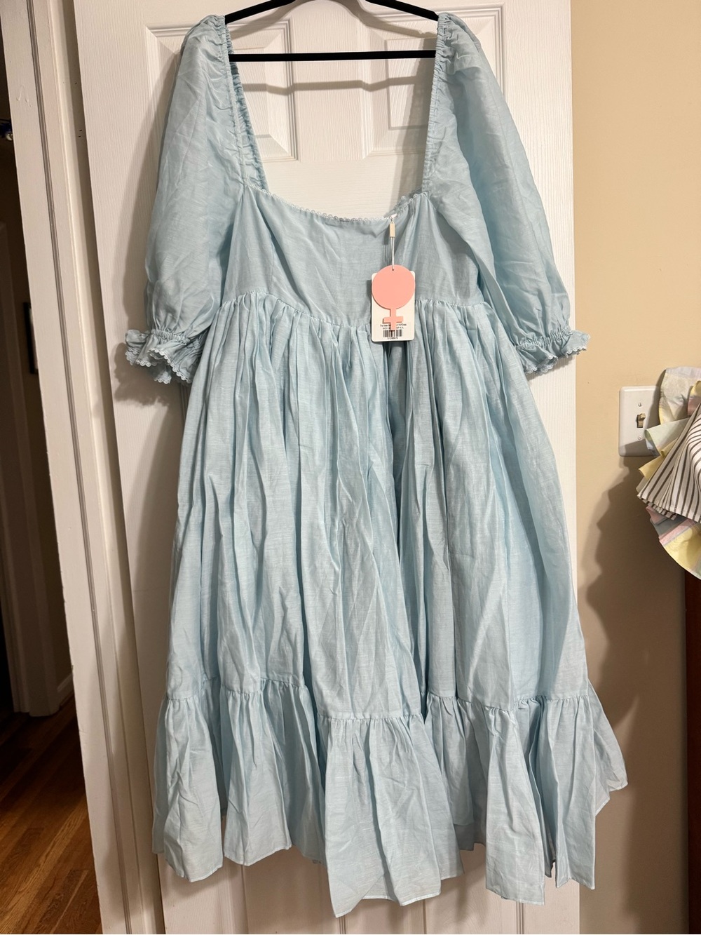 Selkie Water Baby Silk-blend French Puff Dress